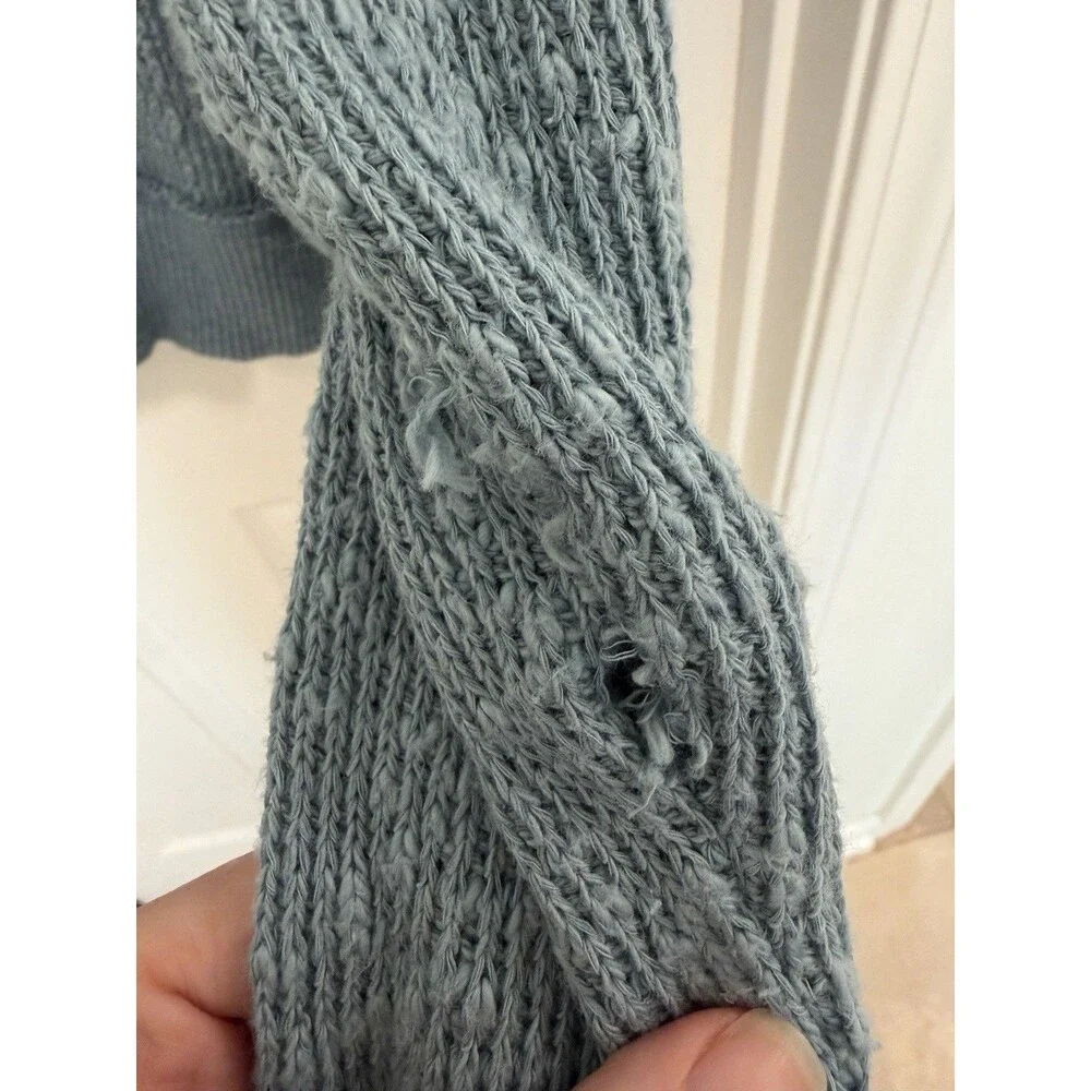 We The Free Women’s Small Turquoise Turtleneck Sweater Lightweight Boho Cottage